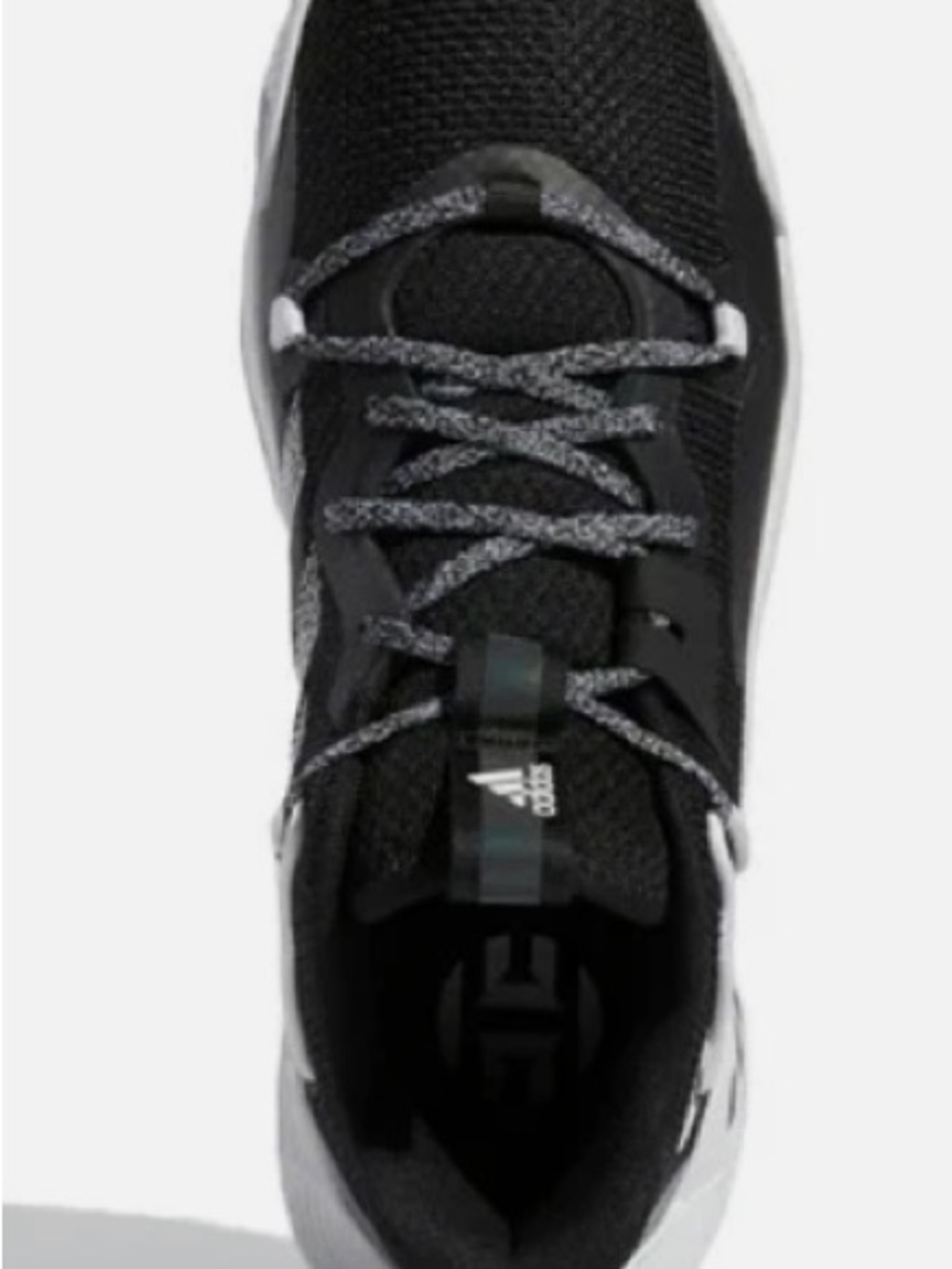 adidas Black Sneaker with Gray Speckled Laces